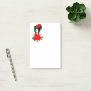 Bloco De Notas Pé de resistência da Palestina em Watermelon