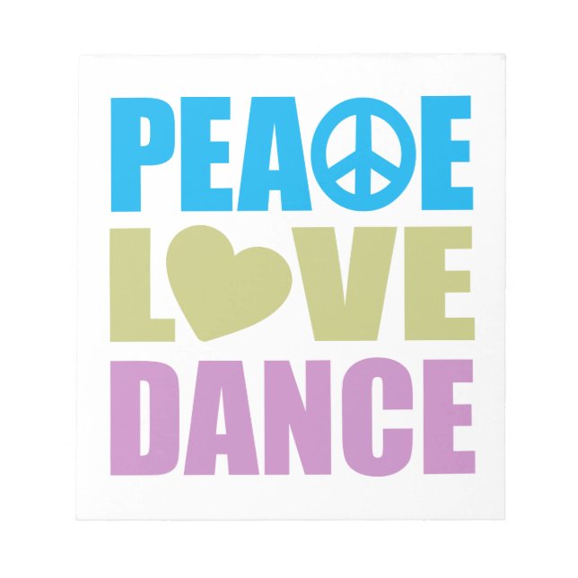 Bloco De Notas Peace Love Dance (Frente)