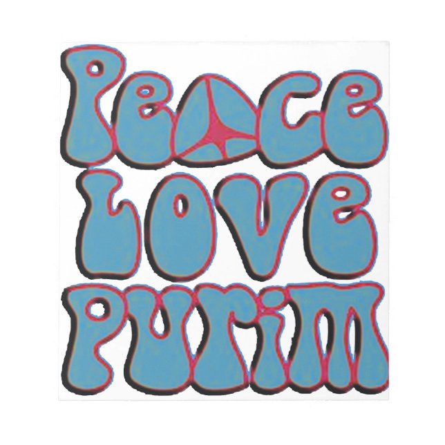 Bloco De Notas Peace Love Purim.png (Frente)