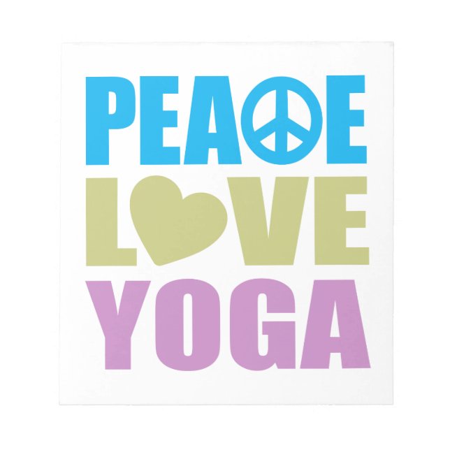 Bloco De Notas Peace Love Yoga (Frente)
