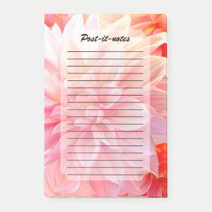 Bloco De Notas Peach Blush Dahlia Blossom