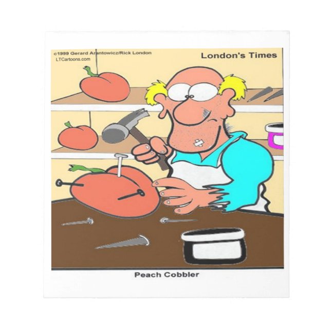 Bloco De Notas Peach Cobbler Funny LTCartoons (Frente)