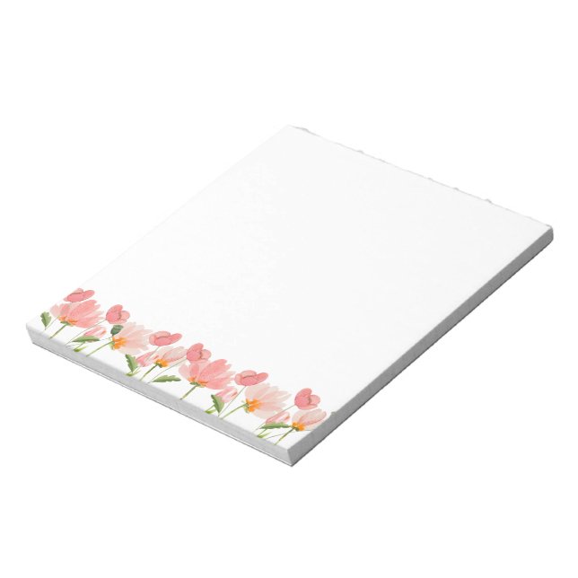 Bloco De Notas Peach Floral Notepad (Invertido)