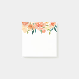 Bloco De Notas Peach Florals Modern Chic