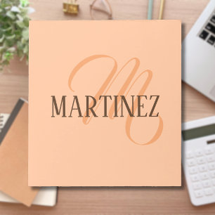 Bloco De Notas Peach Fuzz Elegante Personalizado Nome