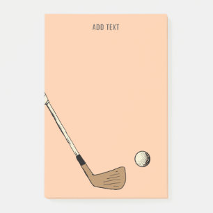 Bloco De Notas Peach Personalizado Moderno Golf