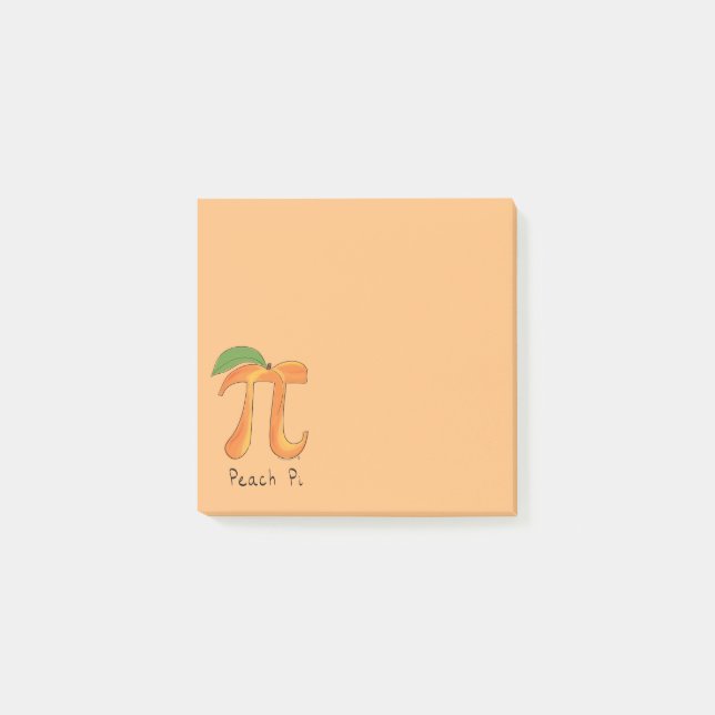 Bloco De Notas Peach Pi Cute Math Pi Day Notes (Frente)
