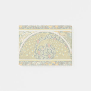 Bloco De Notas Peacock Art Nouveau Estilo redondo intrincado desi