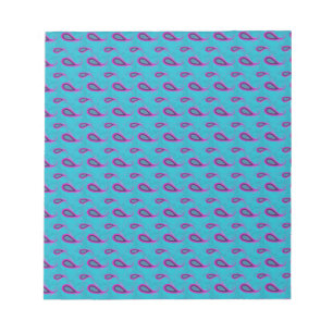 Bloco De Notas Peacock e Magenta Paisley Pattern