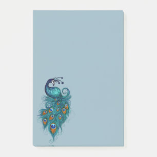 Bloco De Notas Peacock Feather Teal Peacocks