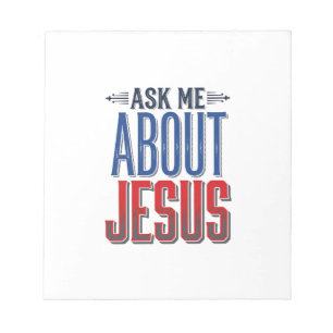Bloco De Notas Peça-me Sobre Jesus Camisa Vintage Design Cristão 