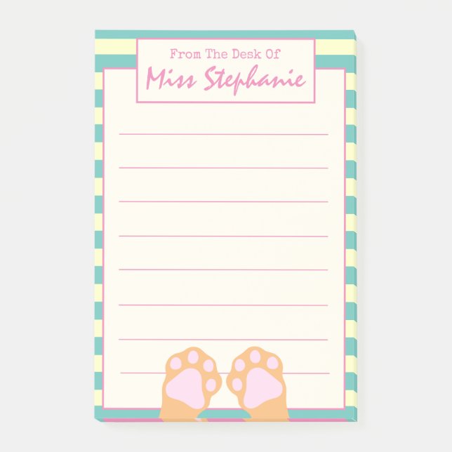 Bloco De Notas Peças De Gato De Gato De Gato De Gato Laranja, Col (Frente)