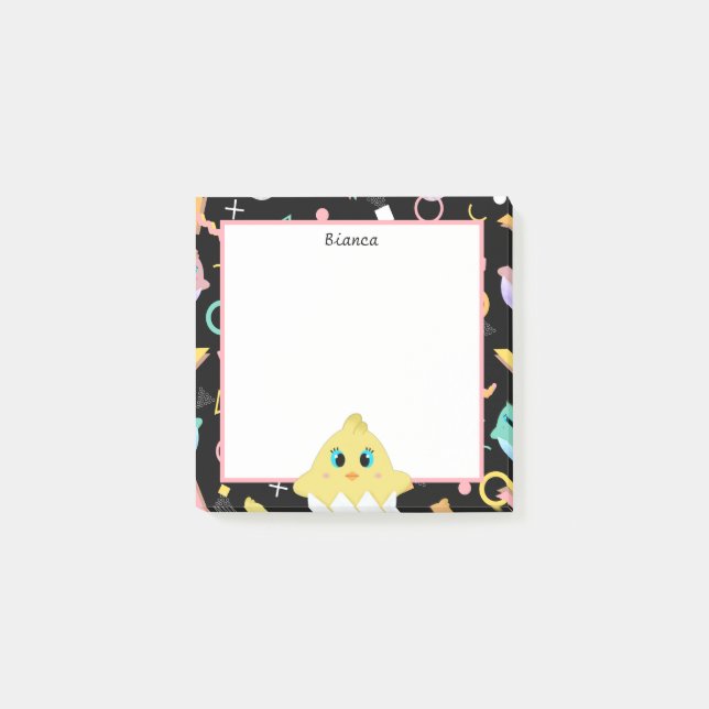 Bloco De Notas Peekaboo Black Baby Pintinho (Frente)