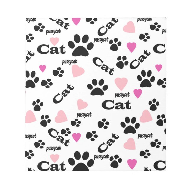 Bloco De Notas Pegadas de gato (Frente)