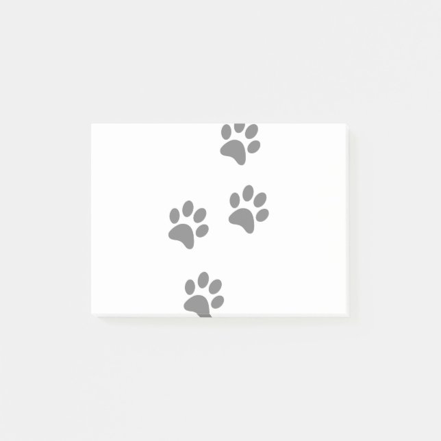 Bloco De Notas Pegadas de Gato de Cachorro (Frente)