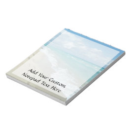 Bloco De Notas Pegadas em White Sandy Beach, Scense Aqua Blue