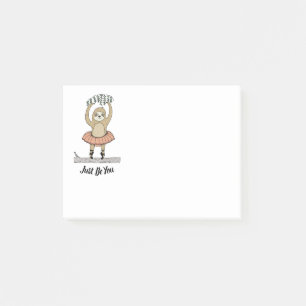 Bloco De Notas Pegajoso-Notas bonitos da preguiça