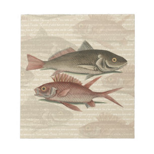 Bloco De Notas Peixe Red Perch Pescador Art