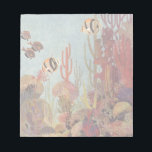Bloco De Notas Peixes Angélicos em Coral, Peixes Tropicais Vintag<br><div class="desc">Vintage ilustra peixes de anjo tropical da vida marinha nadando em um recife de coral. Coloque sua engrenagem de mergulho,  natação com o peixe e viagem debaixo d'água até o fundo do mar azul profundo!</div>