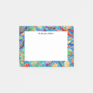 Bloco De Notas Peixes Tropicais Aquarela Personalizada
