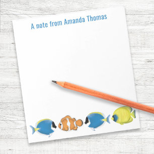 Bloco De Notas Peixes Tropicais Cuxos Personalizados