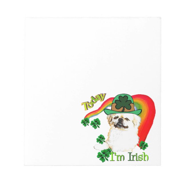Bloco De Notas Pekingnese St Patricks (Frente)