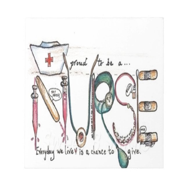 BLOCO DE NOTAS PELO AMOR DA ENFERMAGEM (Frente)