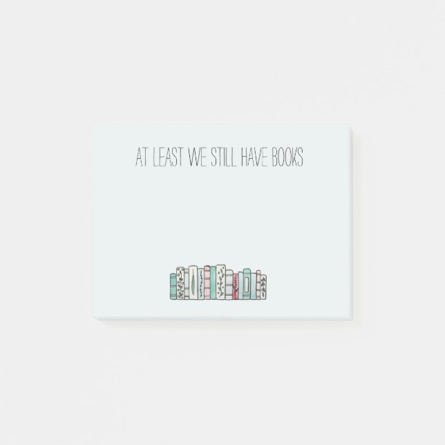 Bloco De Notas Pelo menos nós ainda temos livros (Frente)