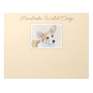Bloco De Notas Pembroke Welsh Corgi - Pintura Original para Cacho
