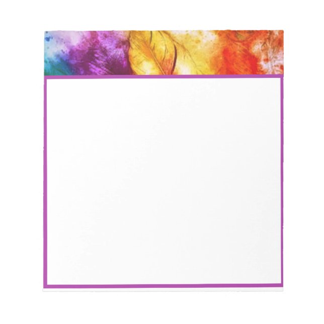 Bloco De Notas Penas brilhantes (Frente)