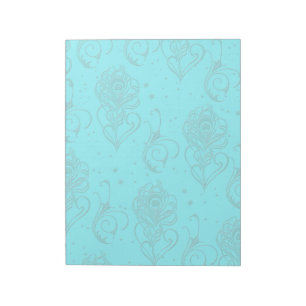 Bloco De Notas Penas de Aqua Peacock