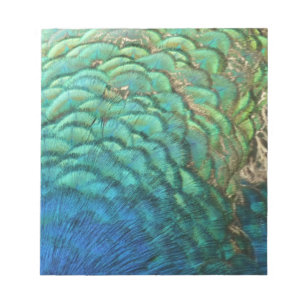 Bloco De Notas Penas de Peacock I Abstrato