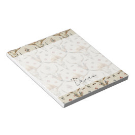 Bloco De Notas Penas Nativas Tribais de Creme Brown