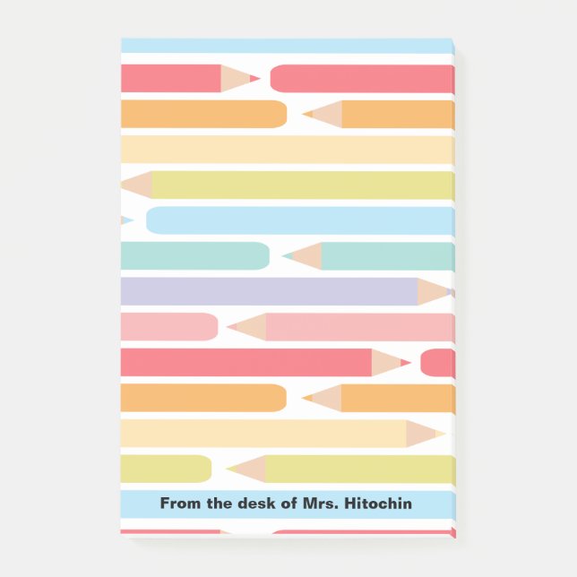 Bloco De Notas Pêncils Personalizados de Apreciação de Professore (Frente)