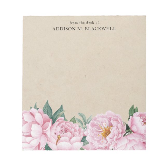 Bloco De Notas Penitente Rosa Em Pergaminho Da Mesa De (Frente)