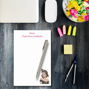 Bloco De Notas Pensador profissional, elegante, rosa personalizad