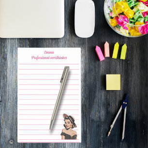 Bloco De Notas Pensador profissional, elegante, rosa personalizad