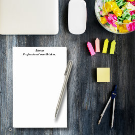 Bloco De Notas Pensador profissional, Engraçado, Testemunha, Pers