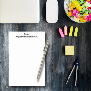 Bloco De Notas Pensador profissional, Engraçado, Testemunha, Pers