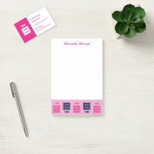 Bloco De Notas Pensamento inspiracional fora da caixa rosa