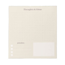 Pensamentos & Ideias bege minimalistas e simples