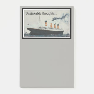 Bloco De Notas Pensamentos Unsinkable do post-it TITÂNICO…