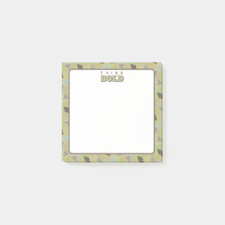 Bloco De Notas Pense em Oliva Verde Negrito