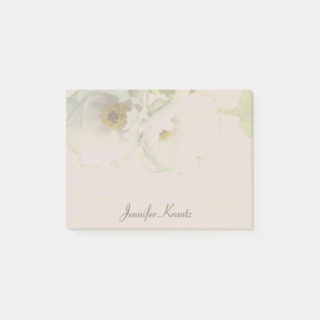 Bloco De Notas Peony Wedding Mauve Stationery (Frente)