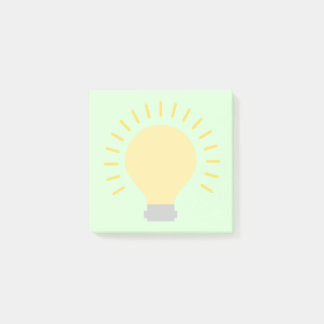 Bloco De Notas Pequena Casa Verde Lâmpada Art 3x3 Sticky Mini