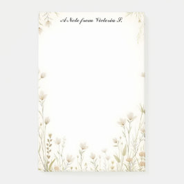 Bloco De Notas Pequenas Flores Silvestres Brancas