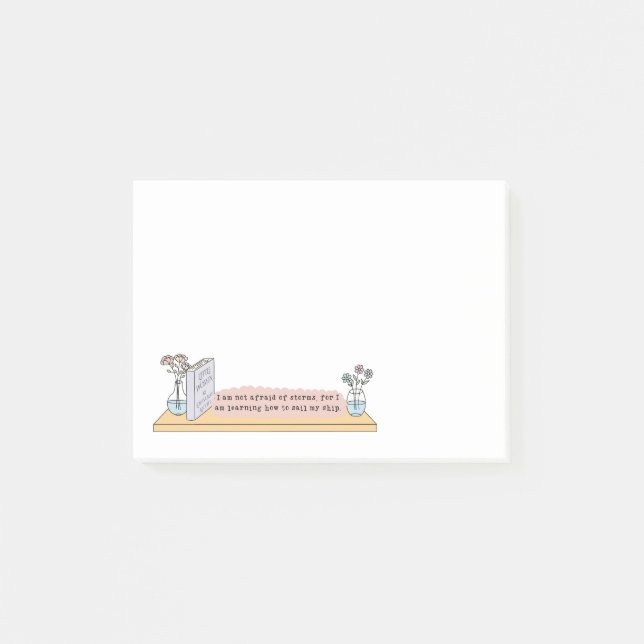 Bloco De Notas Pequenas mulheres citam notas de Posto (Frente)