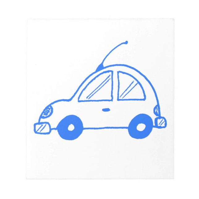 Bloco De Notas Pequeno carro azul (Frente)