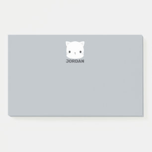 Bloco De Notas Pequeno Gato Bonito com Nome Personalizado