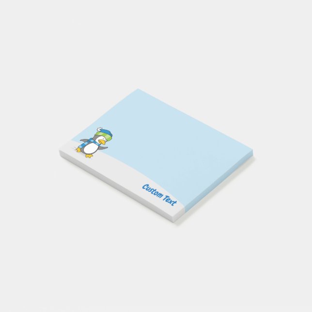 Bloco De Notas Pequeno pinguim caminhando em notas Postadas de ne (Inclinado)
